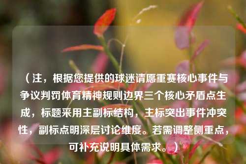（注，根据您提供的球迷请愿重赛核心事件与争议判罚体育精神规则边界三个核心矛盾点生成，标题采用主副标结构，主标突出事件冲突性，副标点明深层讨论维度。若需调整侧重点，可补充说明具体需求。）