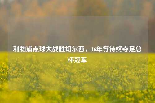 利物浦点球大战胜切尔西,16年等待终夺足总杯冠军