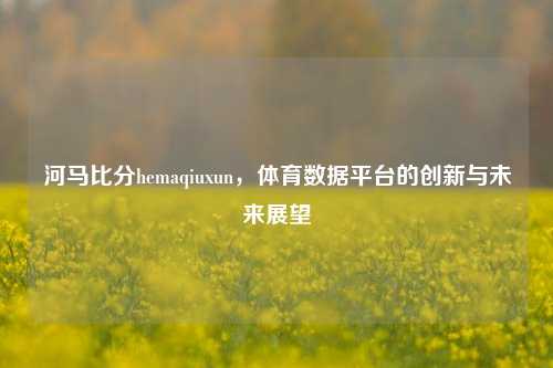 河马比分hemaqiuxun,体育数据平台的创新与未来展望