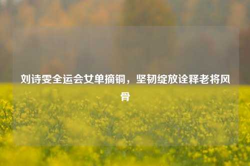 刘诗雯全运会女单摘铜,坚韧绽放诠释老将风骨