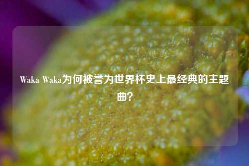 Waka Waka为何被誉为世界杯史上最经典的主题曲?