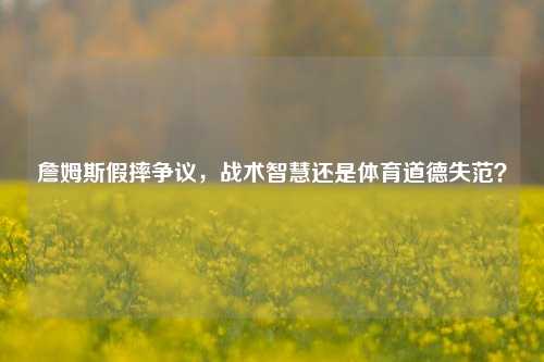 詹姆斯假摔争议，战术智慧还是体育道德失范？