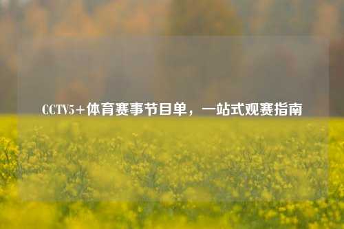 CCTV5+体育赛事节目单，一站式观赛指南