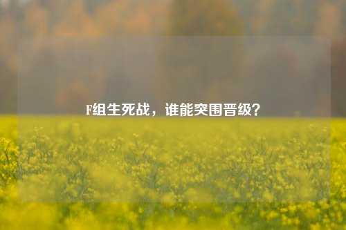 F组生死战,谁能突围晋级?