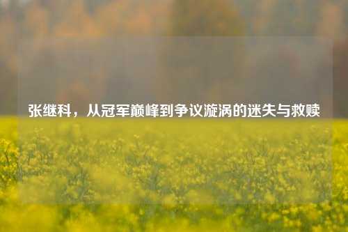 张继科，从冠军巅峰到争议漩涡的迷失与救赎