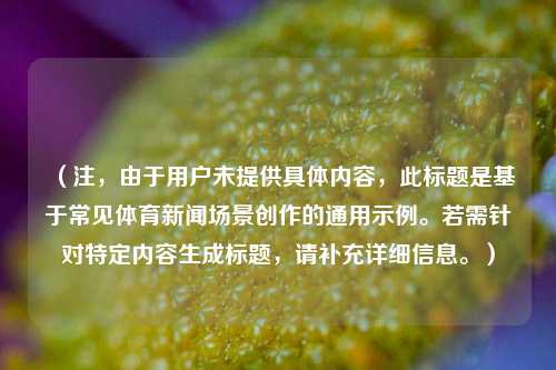 (注,由于用户未提供具体内容,此标题是基于常见体育新闻场景创作的通用示例。若需针对特定内容生成标题,请补充详细信息。)