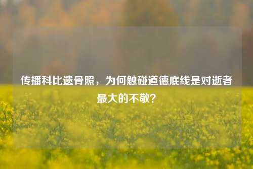 传播科比遗骨照，为何触碰道德底线是对逝者最大的不敬？